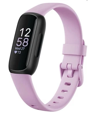 Fitbit Inspire 3 Rastreador de Salud y Fitness Estuche Negro y Banda Lila de Felicidad Foto 1 de 4