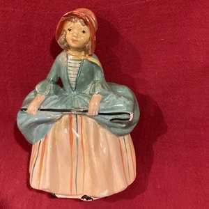 ANTIKE KERAMIK VINTAGE KREIDEGESCHIRR 5" KLEINE BO PEEP STATUE FIGUR - Bild 1 von 15