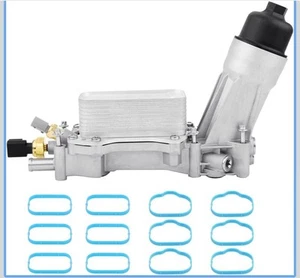 Aluminum Engine Oil Cooler Filter Housing Fit 11-16 Chrysler Dodge Jeep Ram 3.6L - Picture 1 of 3