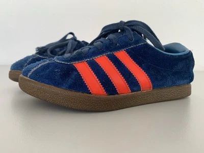 Vintage 1970s Adidas Dublin 4.5 Made In Yugoslavia Blue Orange City Series Rare - Bild 1 von 4