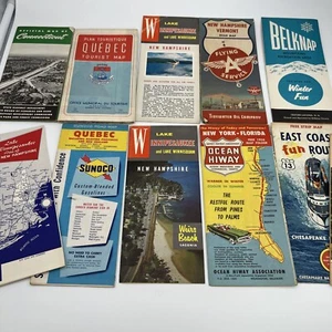 6 VTG Road Maps Quebec NY -Florida Connecticut New Hampshire 5 Tourist Info - Picture 1 of 8