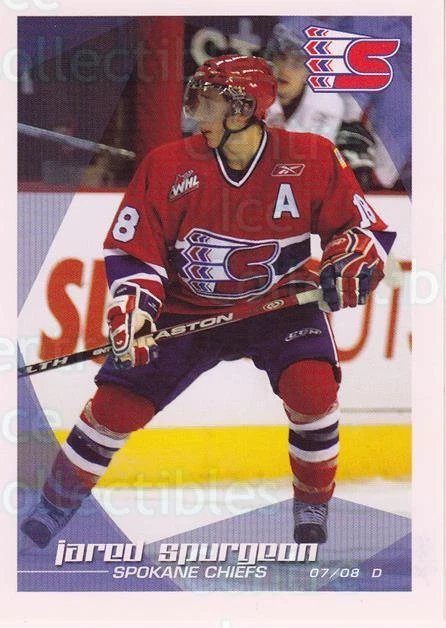 2007-08 Spokane Chiefs #21 Jared Spurgeon - Image 1 of 1