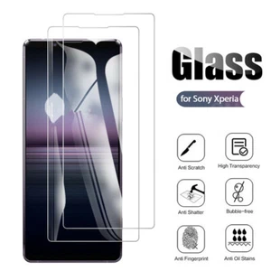 Tempered Glass For Sony Xperia 1 VI 1 V 10 V 10 II 1 5 II Phone Screen Protector - Picture 1 of 22
