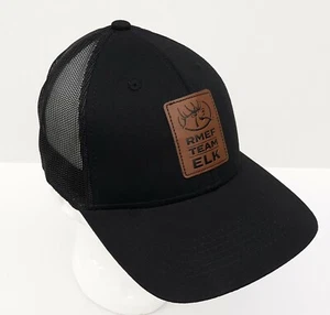 RMEF Rocky Mountain Team Elk Foundation Trucker Cap Hat Snapback Black Mesh  - Picture 1 of 10