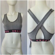 Under Armour, Blue with Black Trim Unpadded Sports Bra, Fully Lined, size L