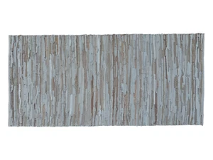 Leather Rug for fireplace, fire-resistant mat, IVORY - Picture 1 of 8