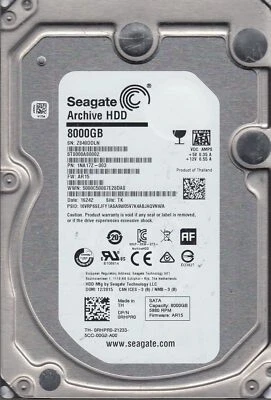 Seagate Archive HDD 7.8TB Internal 5900RPM 3.5" (ST8000AS0002) HDD - Image 1 of 4