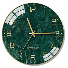 Modern Silent Wall Clock Marble Clock Style Glass Living Room Home Decoration
