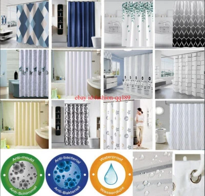 Duschvorhang Textil wannenvorhang Badewannenvorhang wasserdicht inkl Ringe Neue - Bild 1 von 4