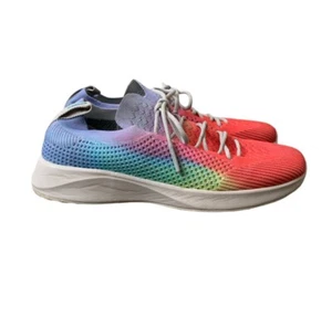 Native Rainbow Mesh Lace Up Sneakers Size 8 Running Workout Gym Colorful Shoes - Picture 1 of 7