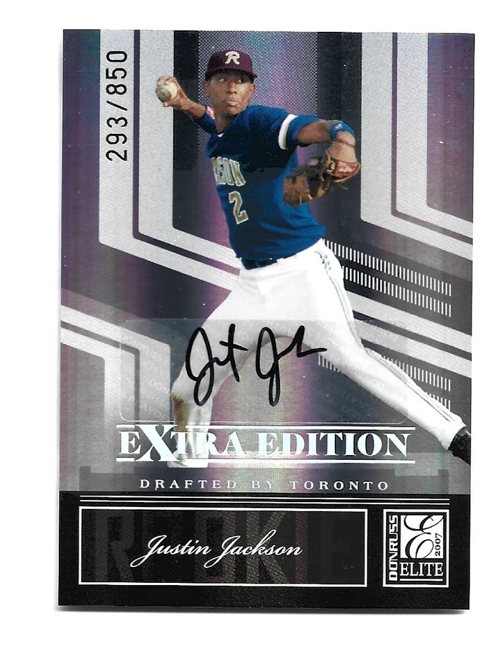 2007 Donruss Elite Extra Edition #113 Justin Jackson #293/850 Autograph Auto - Image 1 of 1