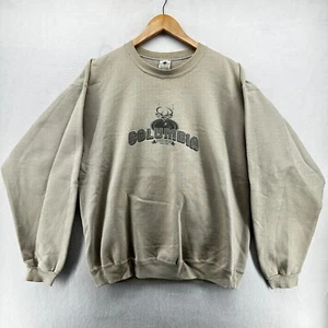 Vintage Columbia Pullover Sweatshirt Green Men's XL Long Sleeve Crew Neck - Picture 1 of 14