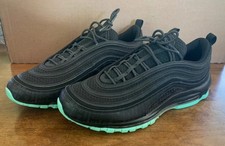 Nike Air Max 97 Black Green Glow In The Dark Sole Size 13