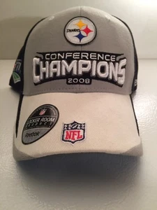 Reebok Pittsburgh Steelers 2008 AFC Conference Champions Locker Room Hat - Picture 1 of 10