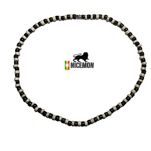 Mens and Womens Coco Beads Irie Reggae Surfer Coconut Beaded Necklace 18" - Picture 1 of 13