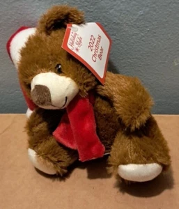 Christmas Setting Teddy Bear with Santa Hat Stuffed Animal Plush 6 in BROWN UE20 - Picture 1 of 2