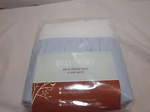 New TL Care  Cribskirt Crib Bed Skirt  Size with 13.5" Long Skirt ~ Blue NIP - Picture 1 of 3
