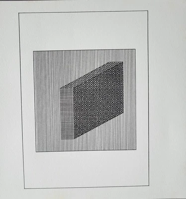 Sol LeWitt оригинальный сериграф / шелкография пластина XV от "Ficciones" 1984 w/doc - Изображение 1 из 4