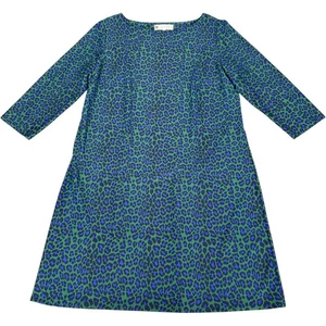 Jude Connally Marlowe Leopard Print Dress Green Stretch Casual Resort Size XL - Picture 1 of 9