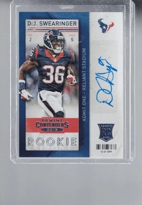 2013 Panini Contenders Autograph #135 D.J. Swearinger RC - Image 1 of 2