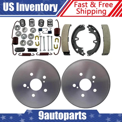 Tambores de freno traseros y zapatas de freno kit de resorte de hardware para Toyota Celica 1993 Foto 1 de 4