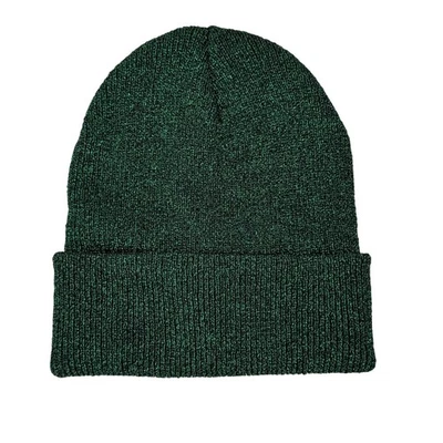 Gorro Anthropologie verde metálico brillante puños forrado costilla tejido talla única  Foto 1 de 4