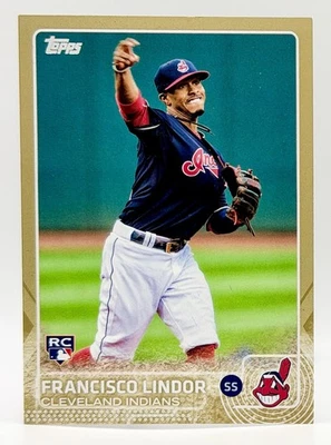 2015 Topps Update Gold Francisco Lindor RC 288/2015 Cleveland - Image 1 of 2