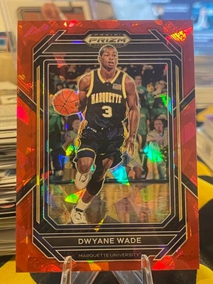 2023 Panini Prizm Draft Picks Basquete Dwayne Wade-#99 Red Ice Prizm Marquette - Imagem 1 de 2