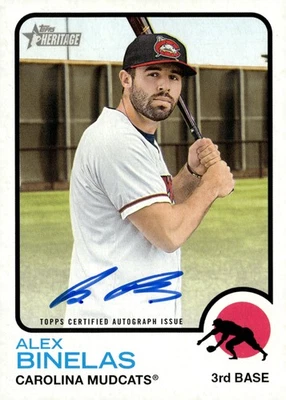 2022 Topps Heritage Minor League #ROA-AB Alex Binelas Real One Autographs - Image 1 of 2