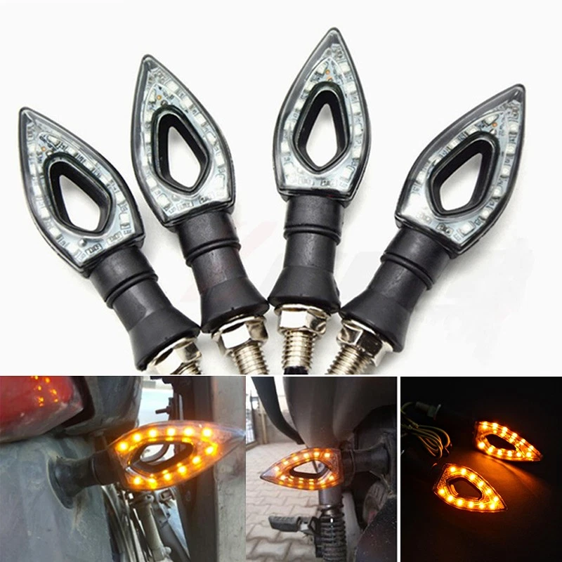 Motorcycle Turn Signal Lights Amber 12V Lamp For Suzuki Intruder VS 1400 1500 Foto 1 de 4