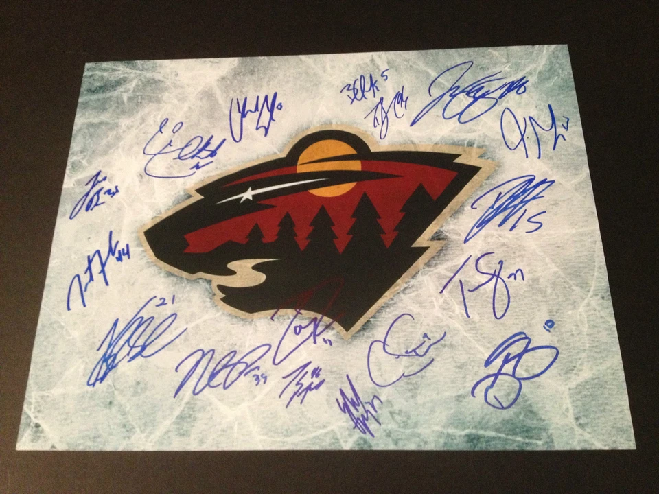 Zach Parise Minnesota Wild 2012-13 Team Signed Auto 11x14 Photo  Foto 1 de 1