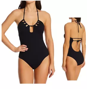 BECCA Candice Neckholder Einteiler Badeanzug, Neu mit Etikett Gr. L - Bild 1 von 6