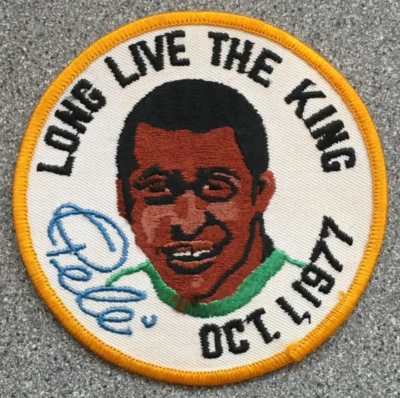 PELE 1977 RETIRO ÚLTIMO JUEGO NASL FÚTBOL NEW YORK COSMOS PARCHE VINTAGE 4" RARO Foto 1 de 3