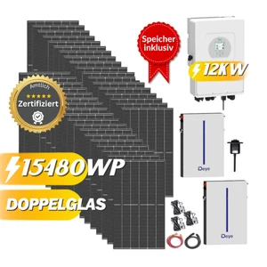 Photovoltaikanlage Set 15,48kWp/12kW 34x 440Wp Trina Vertex S+ Deye SUN-12K - Bild 1 von 12