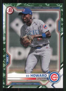 2021 Bowman Prospects Camo #BP12 Ed Howard - Picture 1 of 2