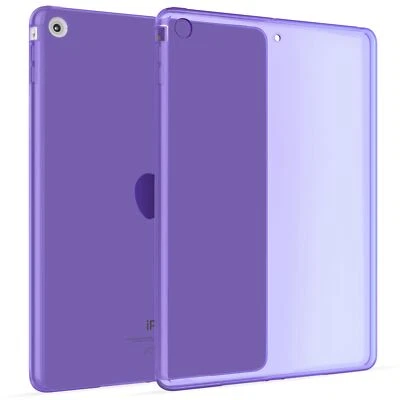 Trasparente Silicone Custodie Gomma Caso per Apple iPad Mini 1/2/3 in Porpora - Immagine 1 di 4