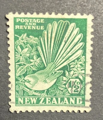 Nueva Zelanda - Sello Pied Fantail y Clematis 1935 1/2d Foto 1 de 2