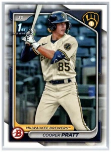 BP-137 Cooper Pratt Milwaukee Brewers 2024 Bowman 1st Paper QTY - Picture 1 of 2
