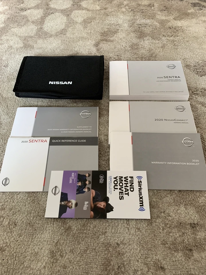 2020 Nissan Sentra Manual do Proprietário com Estojo e Navegação OEM Frete Grátis - Imagem 1 de 1