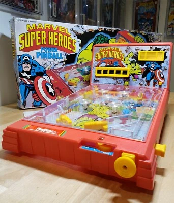 Pinball Power Ball Marvel Super Heroes 1991 vintage Marvelmania  Foto 1 de 4