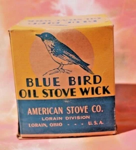 Mecha de aceite de pájaro azul vintage en caja original, ¡ENVÍO GRATUITO! - Imagen 1 de 8