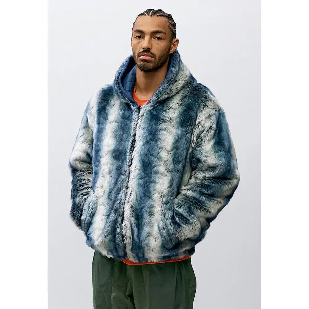 Supreme Faux Fur Outer Shell Coats, Jackets & Vests Blue for Supreme Faux Fur Outer Shell Coats, Jackets & Vests Blue for