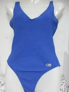 Costume intero tinta unita e a righe testurizzato blu misure taglia small nuovo senza etichette!!!! - Foto 1 di 2
