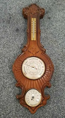 Wetterstation Barometer Thermometer Hygrometer Vintage Retro Kult Holz Ddr Gdr  • 70€