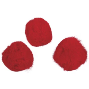 Pompon, Rosso, 20 MM, 50 Pezzi - Picture 1 of 2