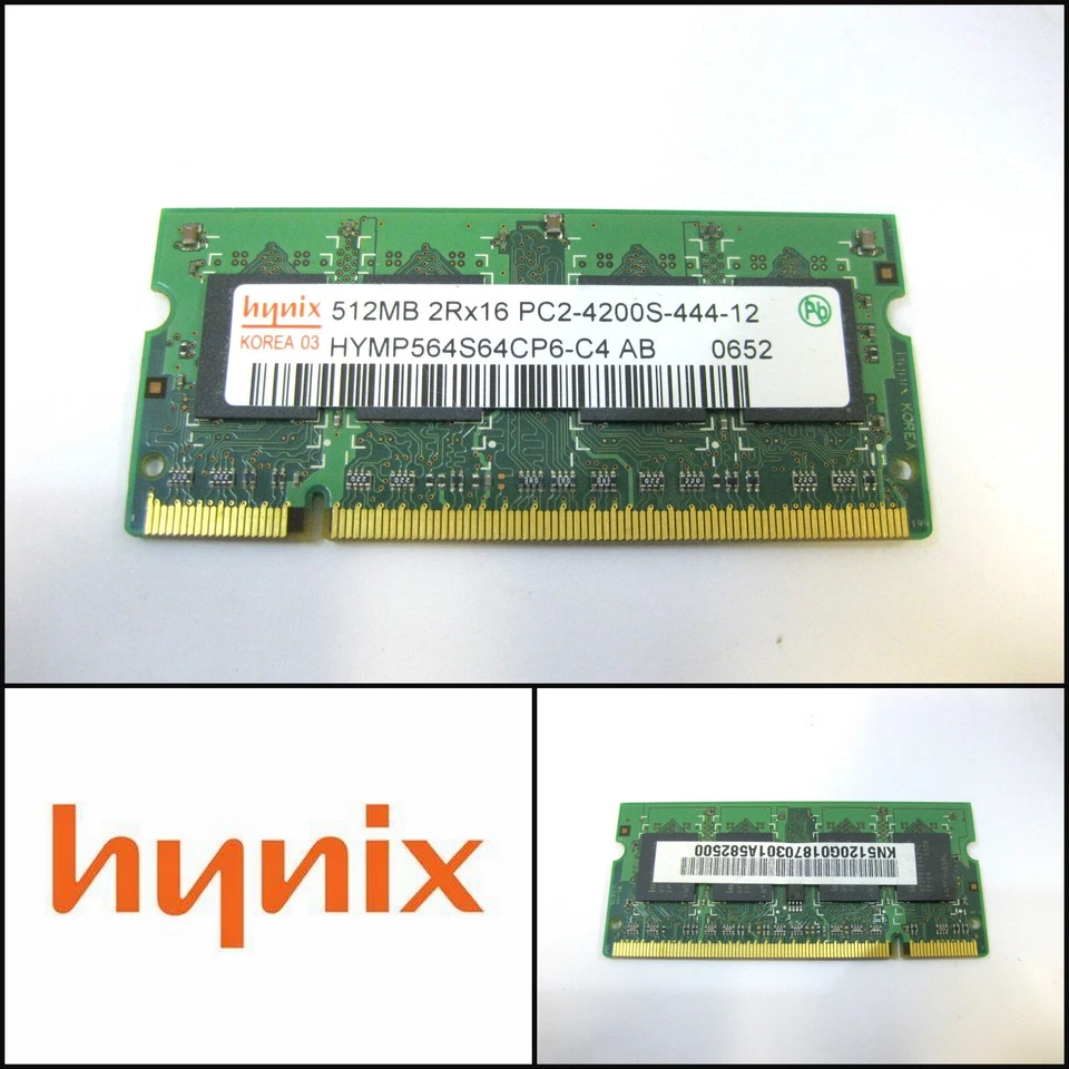 HYNIX 512MB PC-4200S DDR2 Memory RAM for Laptop - Image 1 of 1