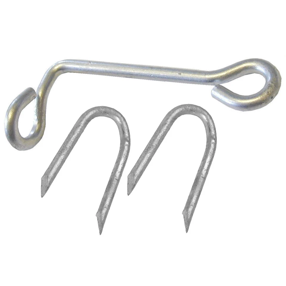 ORIGINAL FORGERY LTD Field Farm Devon Pattern Latch Set & Staples Galvanised (496)