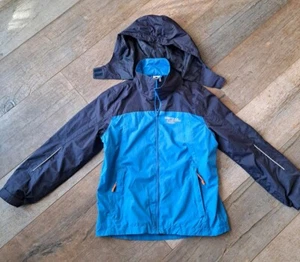 Crane Regenjacke Jacke Outdoor Gr. 134 140 blau wasserdicht top Zustand - Bild 1 von 6