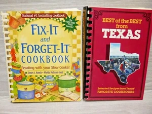 Lot of 2 Cookbooks, Fix-it and Forget-it Slow Cooker Best of the Best from texas - Picture 1 of 4
