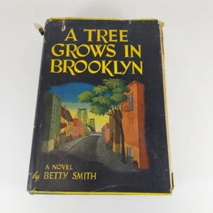 A Tree Grows in Brooklyn Betty Smith, 1943 Harper & Brothers Book Club Ed HCDJ - Picture 1 of 15